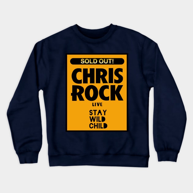 chris rock and live Crewneck Sweatshirt by sillhoutelek